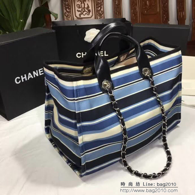 香奈兒CHANEL 66941 2018最新款大號沙灘牛仔帆布包 經典旅遊購物袋系列專櫃爆款DSC1156